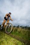 Competing in roughtrack triathlon 