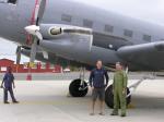 A military DC3, it's pilot JJ and I 