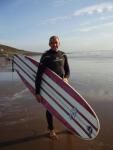 Me and my surfboard in Croyde 